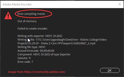 Error Compiling Movie .